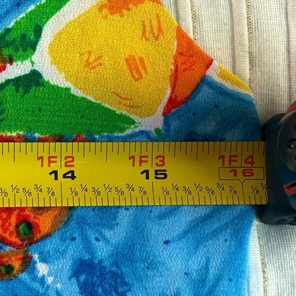 VTG 90s resort-wear made USA tropical colorful beach vacay swim suit coverup M - Picture 9 of 11